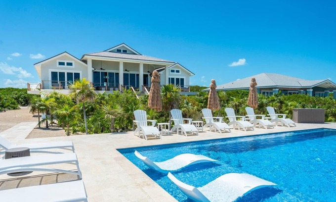 William's Town Villa | Villa Coral, Beachfront w/Pool - Newly Built Designer Home