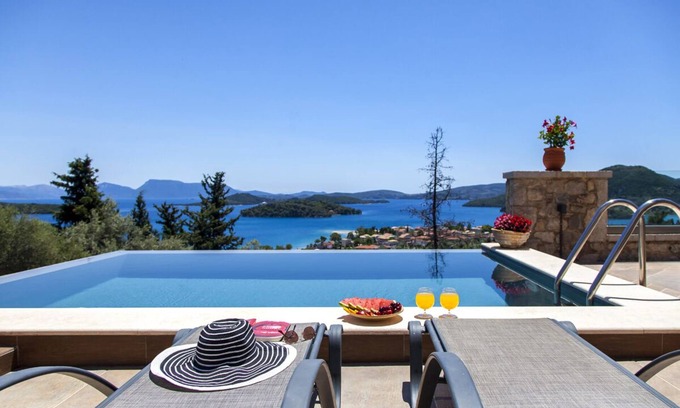 Nidri Villa | Villa Kallisto with Infinity Pool & Stunning Sea View in Perigiali, Lefkada!