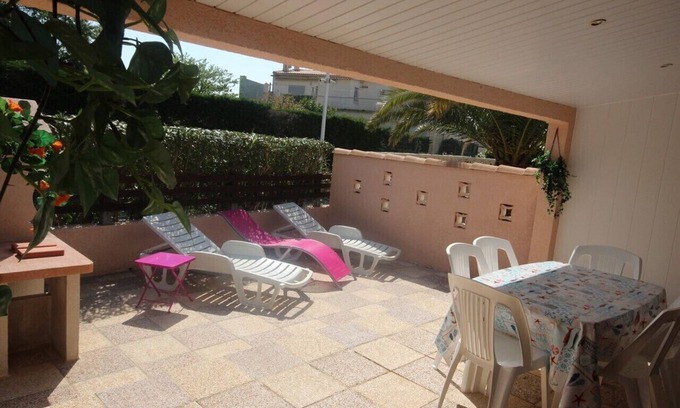 Portiragnes-Plage House | Villa located in the secured residence of "Les Portes du Soleil", Airco, wifi, FOR 7 persons, 3.