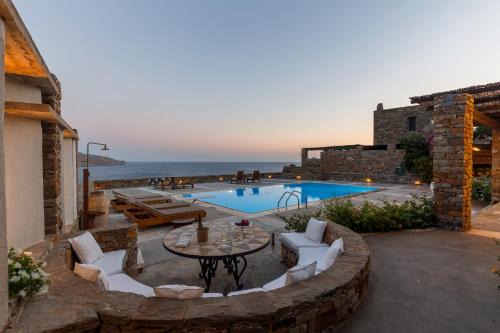 Koundouros Villa | Villa Myrto, breathtaking Aegean view, 5' from Koundouros beach