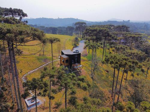 Rio Rufino House | Vivenda das Araucárias 02 Microcasa Aconchegante lareira, banheira