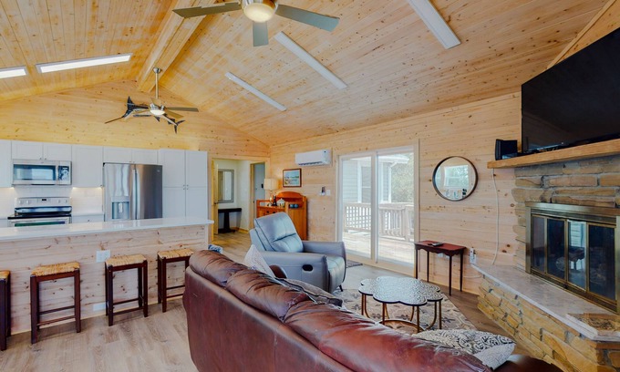 Nags Head House | Water-view home with private hot tub, 2 kitchens, & W/D - steps to beach access