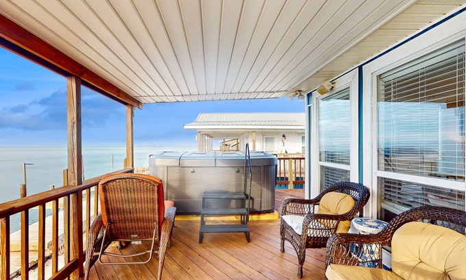 Royal Lagoons House | Waterfront home with bay & sound views, deck, grill, W/D, & AC