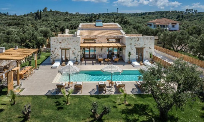 Laganas Villa | White Stone Villa Hesperia - Poolside Escape Close to Laganas Beach