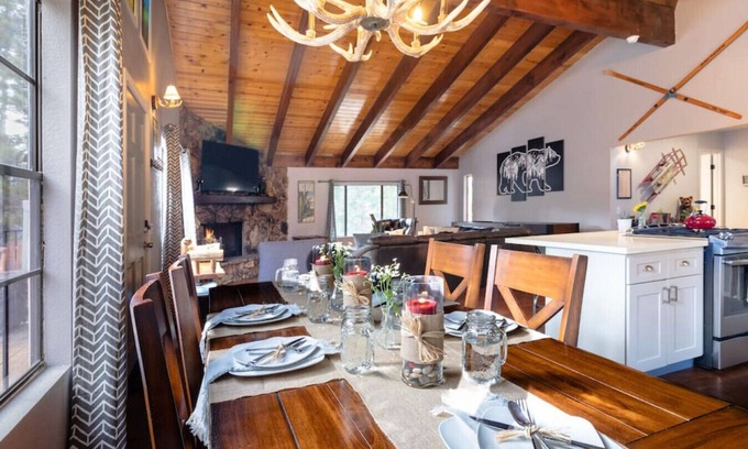 Moonridge House | Winter Getaway Spa Fire-table Close to slopes