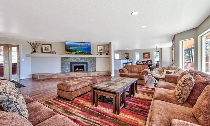 Zephyr Cove House | ZH284."The Zephyr"- Lake Views, Hot Tub, Shuffleboard Table and Huge Deck!