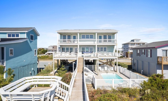 Supply House | Zion of Holden at Holden Beach, Ocean front Home with private heated pool and great views!