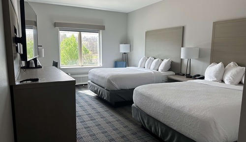 Standard Room, 2 Queen Beds, Non Smoking, Refrigerator & Microwave