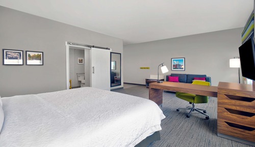 Suite, 1 King Bed, Accessible (Mobility & Hearing, Roll-In Shower)