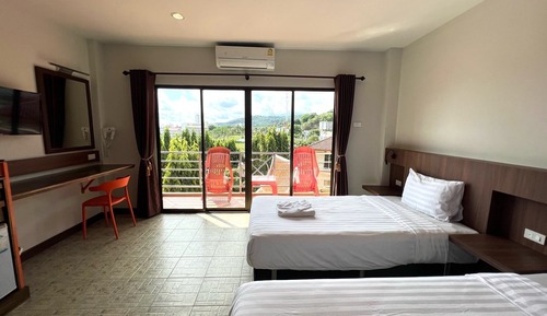 Twin Room, 2 Twin Beds, Balcony, Pool View