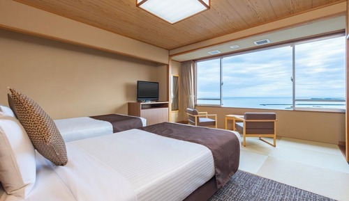 [Ocean View] Japanese-style Twin Room (With shower booth) (Non-smoking)