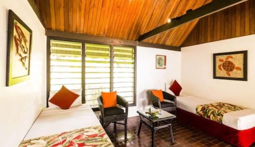 Beachfront Bure (1 Double and 2 Single Bed)