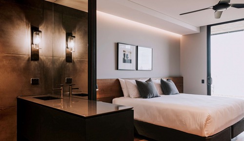 Studio, 1 King Bed, Balcony, Lake View