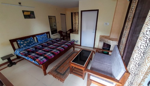 Deluxe Double Room, Fireplace, Hill View
