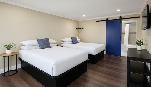 Premium Quadruple Room, 2 Queen Beds, Roll-in Shower, Non Smoking