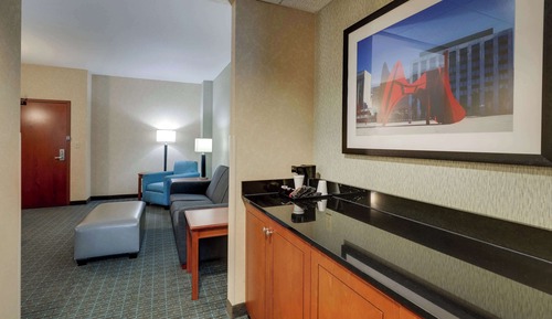 Suite, 2 Queen Beds, Refrigerator & Microwave (Sofabed, 2 Rooms, Hearing, Tub)