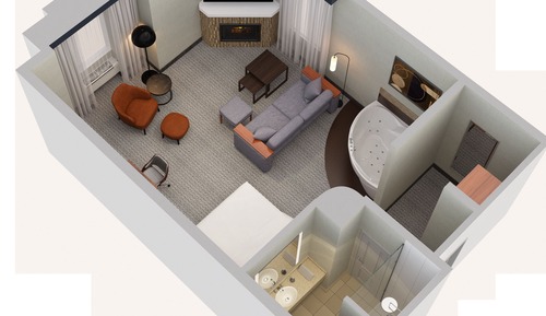Room, 1 King Bed with Sofa bed, Fireplace