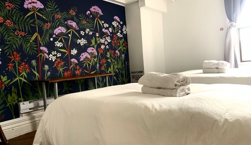 Economy Double or Twin Room, 2 Queen Beds, Non Smoking, Shared Bathroom