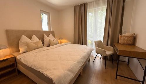 Deluxe One-Bedroom Apartment with Garden View