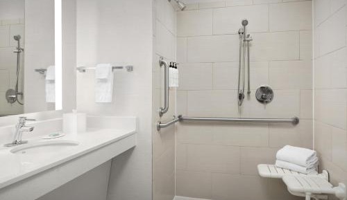 King Studio with Sofa Bed and Roll-in Shower - Mobility and Hearing Accessible