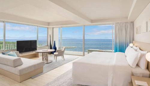 Oceanview Corner Jr Suite, Junior Suite, 1 King, Sofa bed