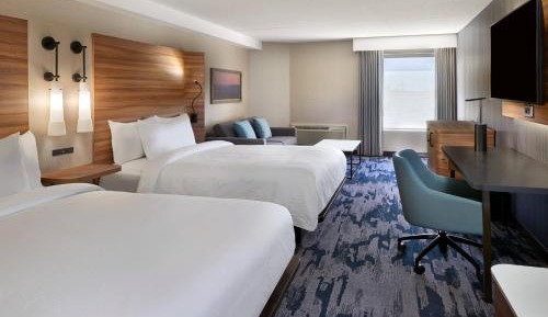 Larger Guest room with 2 Queen beds and Sofa bed