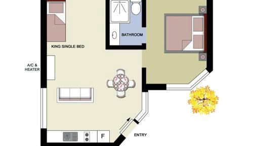 Queen Villa with Dual Access Ensuite Bathroom