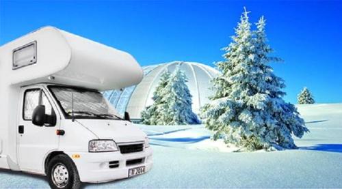 Empty lot for own caravan incl. sauna access