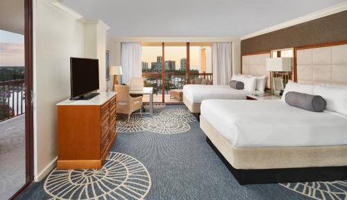 Two Queen Beds Room with Double Balcony, Coastal View