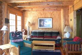 Merifield Acres Cabin | Kerr Lake Log Cabin on calm cove