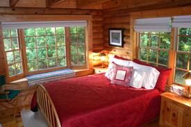 Merifield Acres Cabin | Kerr Lake Log Cabin on calm cove