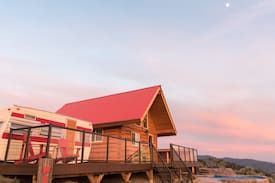 Okanagan-Similkameen Cabin | Rustic log cabin with pool and views!