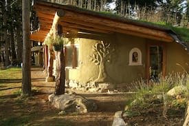 Mayne Island House | Picturesque and unique cob home on organic farm