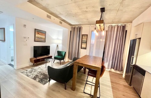 Cite Multimedia Apartment | Pretty studio in Old Port Montreal with charming decor and a fantastic location.