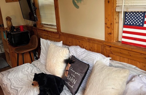 Sapphire Cabin | Awesome mini cabin & loft all wood hike to waterfalls! Hottub Tree swing Firepit