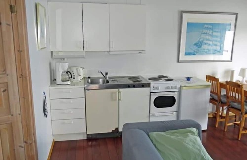 Flekkefjord Apartment | "Holiday apartment "Fagerstrand 2", Flekkefjord, in a beautiful location directly on the water, southern Norway, 2-3 persons, or 2 adults and 2 children, internet, living-dining area, 1 bedroom, 1 bathroom, non-smoking, changeover day Saturdays, n.