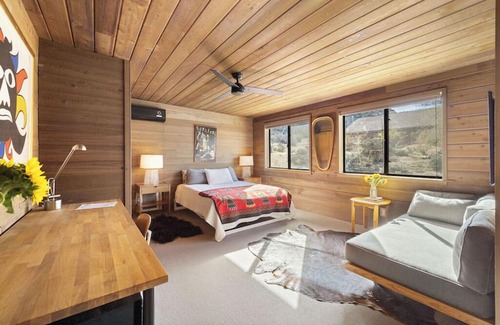 Pioneertown Cabin | Pioneertown Preserve trail private access, Pool, Spa, a mile to Pappy's & RedDog