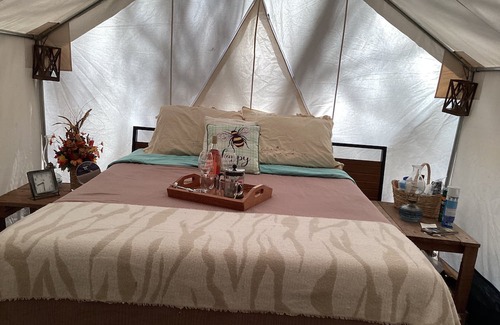 Turtletown RV Rental | Cozy tent with all conveniences of home