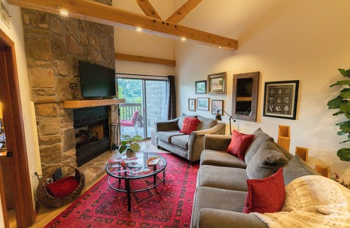 Chalet Village Condo | Comfortable, classy condo with view of Mt. LeConte.