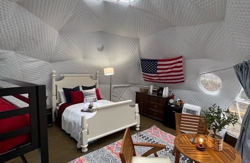 Brevard Apartment | Yurt Experience - Hot Tub - Creekside - Private Pond-