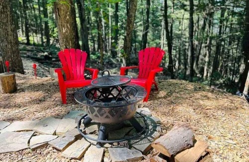 Sidney RV Rental | Stay Wild | Cozy A-Frame Cabin & Glamping Escape