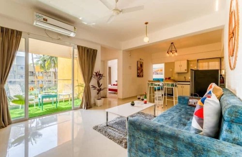 Anjuna Condo | CherryCroft by Alpha Stays.2bhk Apartment Anjuna
