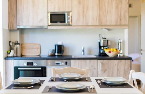 Kavvadades Villa | Alluring Corfu Villa | Villa Corallia | 2 Bedrooms | Spacious Furnished Terrace with Shaded Outdoor Dining Area | Private Garden, Pool and Hot Tub | Prime Location | Arillas, Mega Lithari