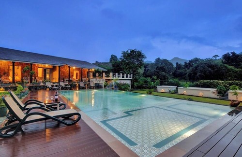 Udaipur District Villa | Modern 5BHK Villa with Private Pool, Bonfire Area & Mountain Views