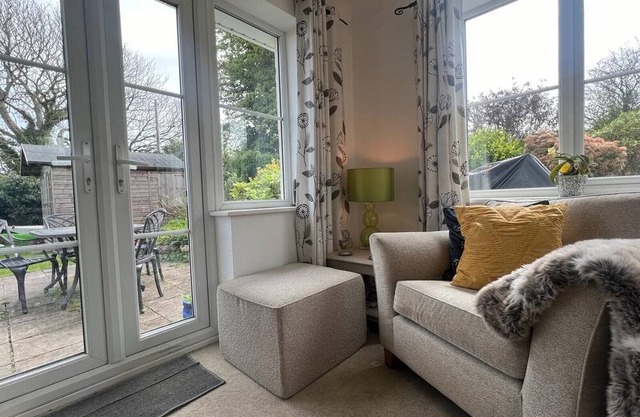 Peaceful detached family house with sea views and short walk to the beach.