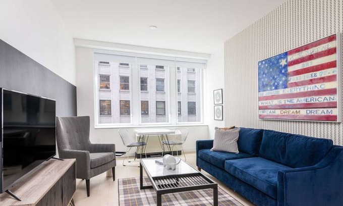 Financial District Apartment | Sonder | Stock Exchange | Sleek 3BR + Lounge