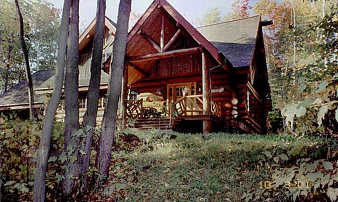 Saranac Lake House | Gorgeous Log Home on Moody Pond in Saranac Lake NY