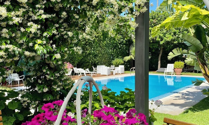 Mondello Villa | Family Villa & Stunning Garden With Swimming Pool, 5 Mins Step From Beach