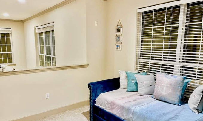 Braintree House | Luxurious private bedroom & full bath awaits you with soaking tubs, pool, gym…